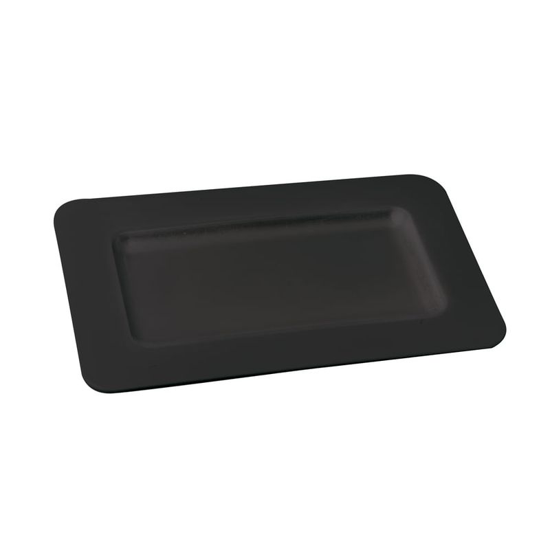Bandeja Decorativa Double Face Preto 35,5x18x1,5