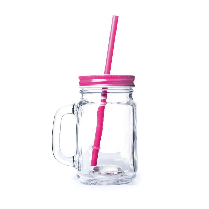 Caneca com Led Rosa 10x7x13,5