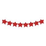 Faixa Decorativa Estrela 3D Vermelho 3,60m