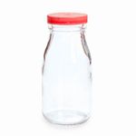 Garrafinha de Leite Tampa COM FURO Vermelha 200ml