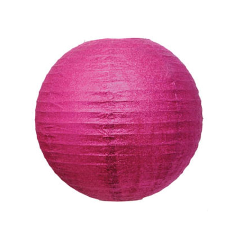 Lanterna Redonda Glitter Pink 15 Anos sem Luz Rosa 35 cm