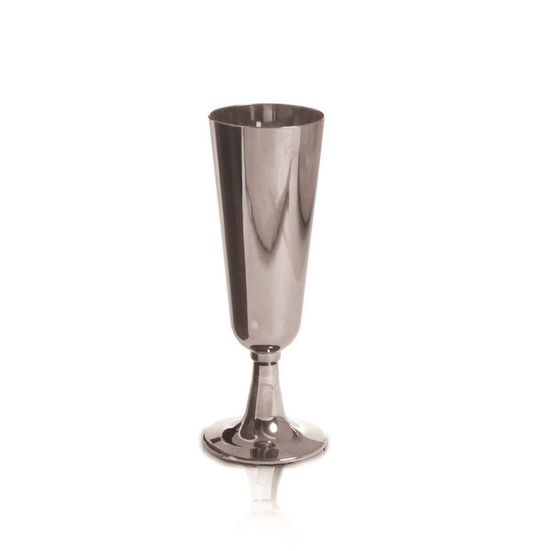 Linha Premium Taça Champagne Prata 120ml - 6 Un