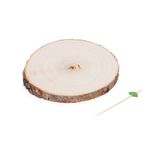 Tábua Tronco de Madeira Marrom 17,5cm Kit com 9 Peças