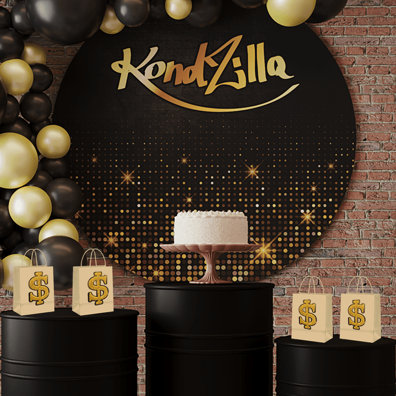 Aplique Glitter para Decoração Konzilla Cifrão Grande em EVA - 5 Un