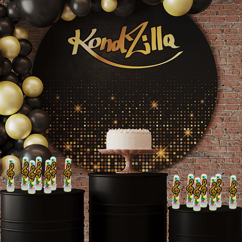 Aplique Glitter para Decoração Konzilla Nota Musical em EVA - 5 Un