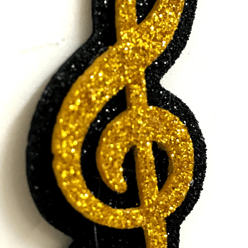 Aplique Glitter para Decoração Konzilla Nota Musical em EVA - 5 Un