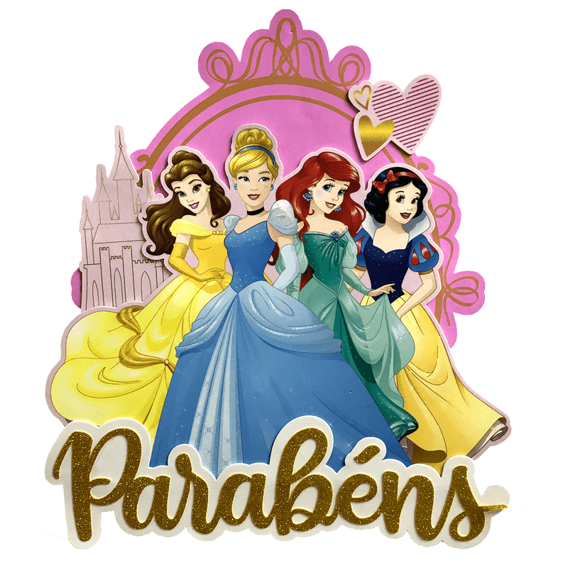 Painel Parabéns para Decoração Festa Princesas em EVA - 1 Un