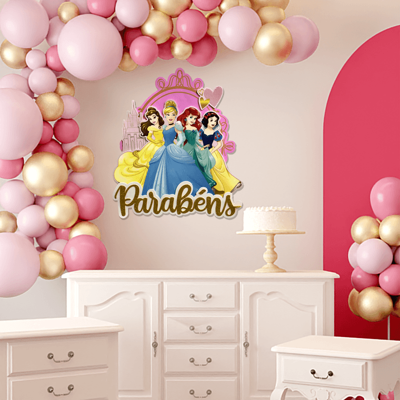 Painel Parabéns para Decoração Festa Princesas em EVA - 1 Un