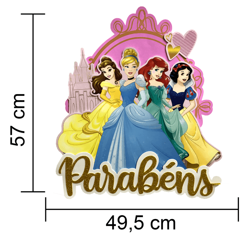 Painel Parabéns para Decoração Festa Princesas em EVA - 1 Un