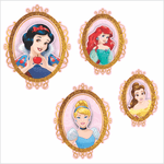 Quadrinhos para Decoração de Festa e Quarto Princesas em EVA - 1 Un