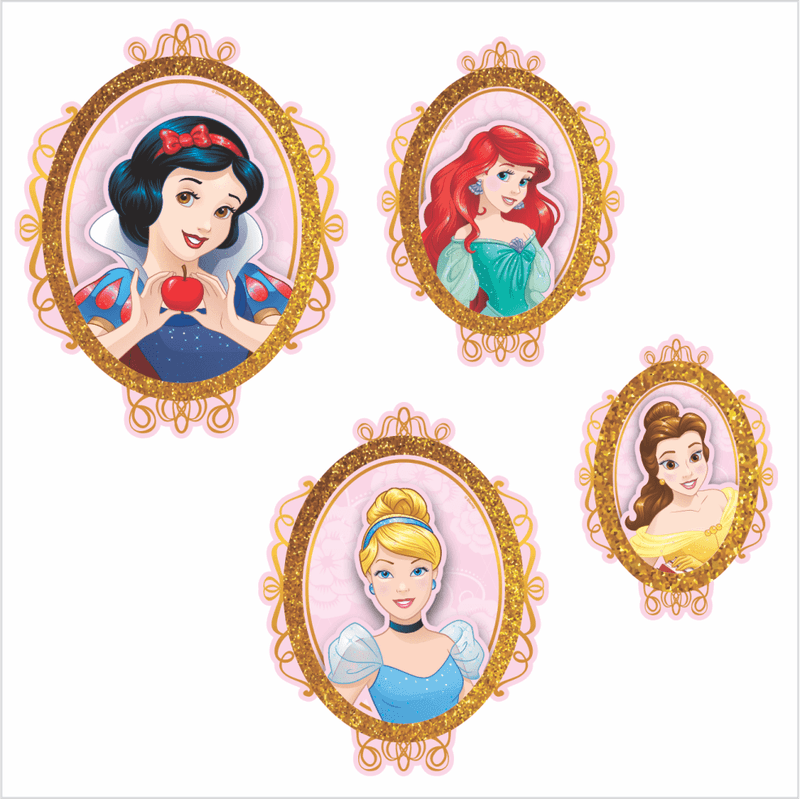 Quadrinhos para Decoração de Festa e Quarto Princesas em EVA - 1 Un