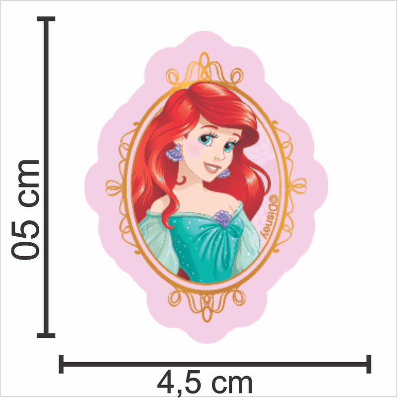 Aplique Impresso para Decoração Festa Princesas Disney em EVA