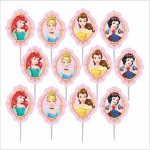 Palitos Decorativos Impressos para Docinhos Festa Princesas em EVA