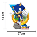 Enfeite Grande Impresso Festa Decoração Sonic em EVA - 1 Un