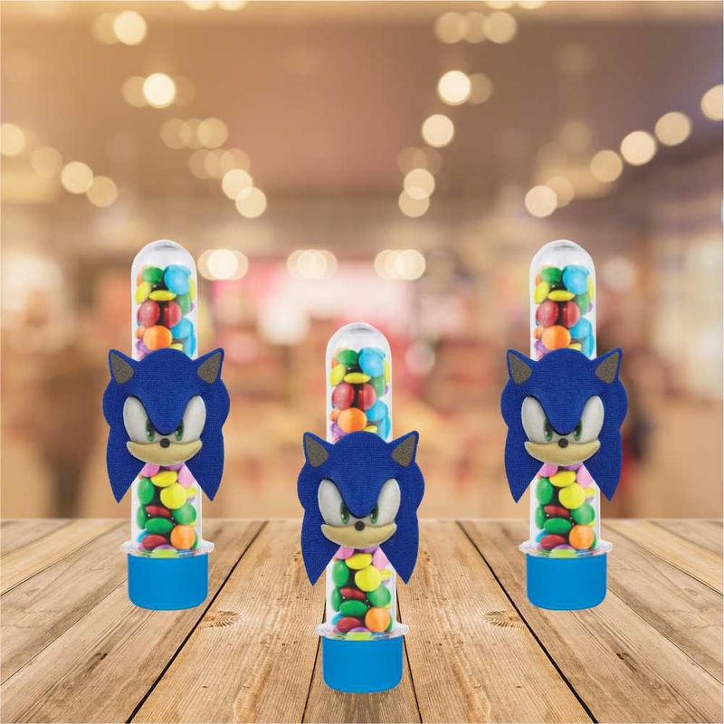 Mini Carinha para Decoração de Lembrancinha Festa Sonic em EVA - 5 Un