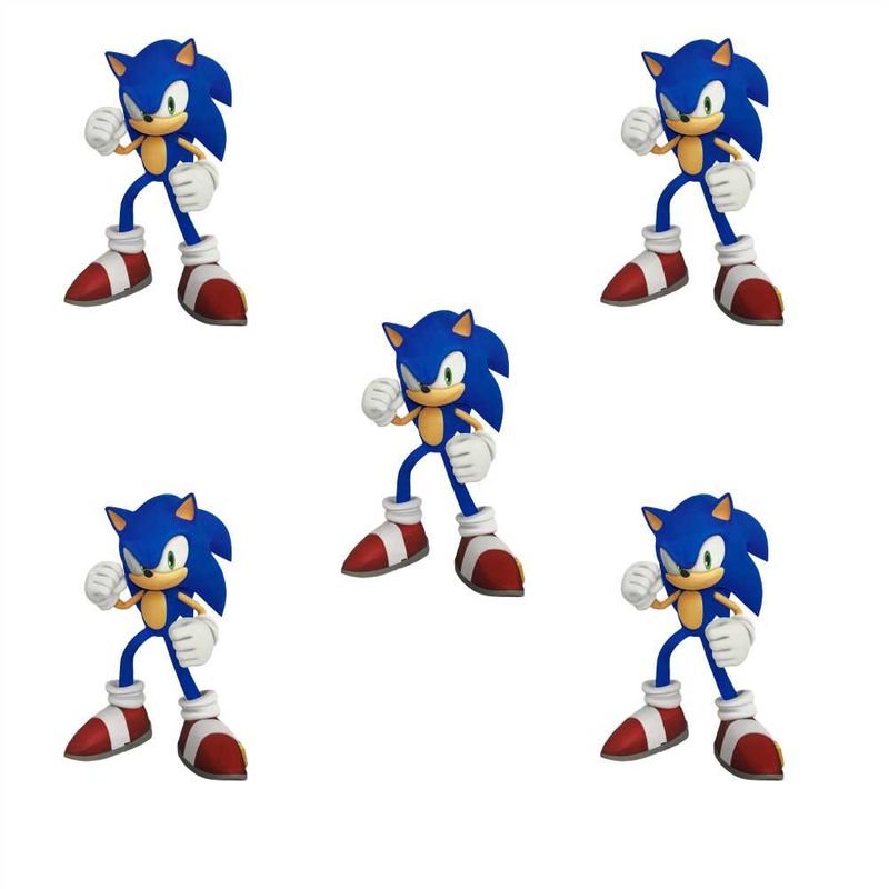 Decoração Pequena para Lembrancinha Festa Sonic em EVA - 5 Un