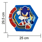 Quadrinhos para Decoração de Festa e Quarto Sonic em EVA - 4 Un