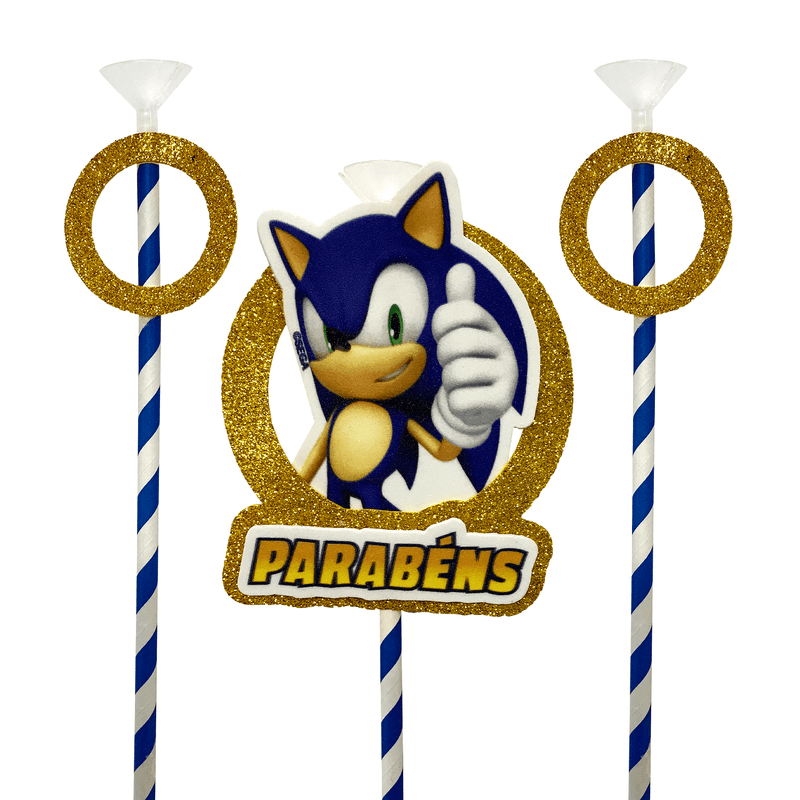 Mini Personagens Decorativos Sonic - 50 Un - Natal da 25
