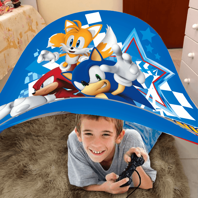 Painel Sublimado Redondo Montagem Instantânea Sonic 1,55m - 1 Un - Magazine  25 de Março Festas