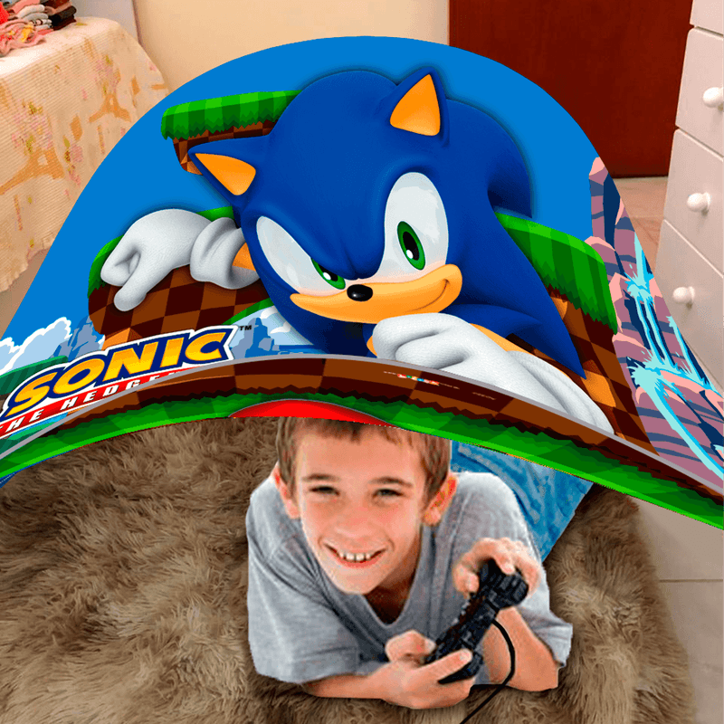 Painel Sublimado Redondo Montagem Instantânea Sonic 1,55m - 1 Un