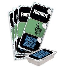 Adesivo Retangular Fortnite - 12 Un