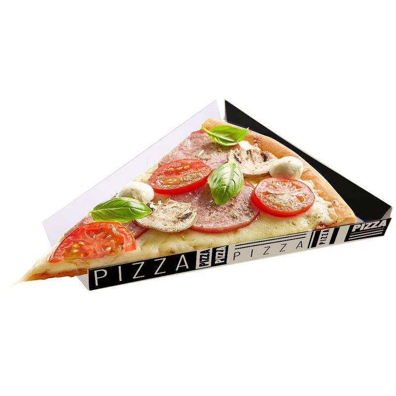 Caixa Embalagem para Fatia De Pizza - Black - 50 Un