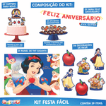 Kit Festa Fácil Decoração Branca De Neve