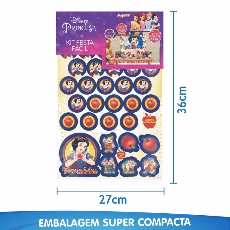 Kit Festa Fácil Decoração Branca De Neve