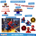 Kit Festa Fácil Decoração Homem Aranha