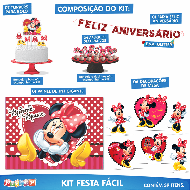 Kit Festa Fácil Decoração Minnie