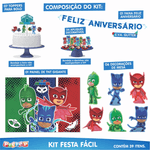 Kit Festa Fácil Decoração Pj Masks