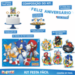 Kit Festa Fácil Decoração Sonic