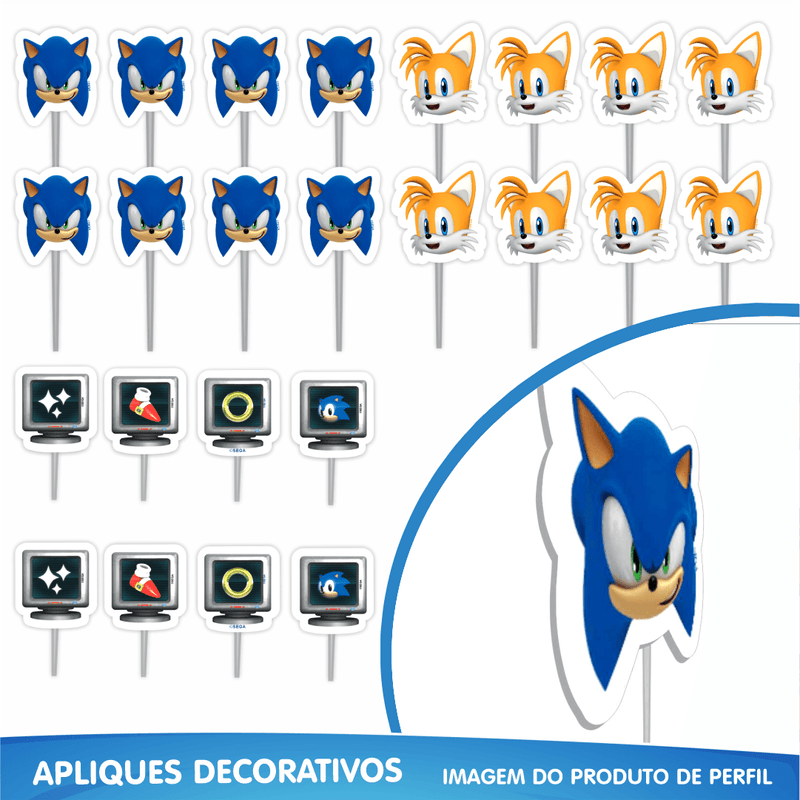 Kit Festa Fácil Decoração Sonic