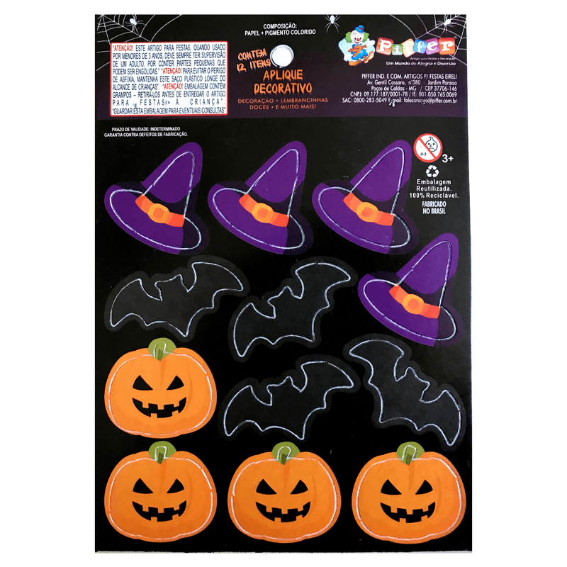 Aplique para Decoração Halloween em Cartonado