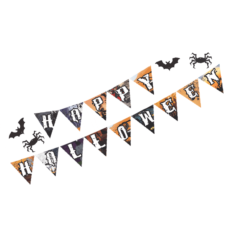 Faixa Decorativa para Festa Halloween Happy Halloween