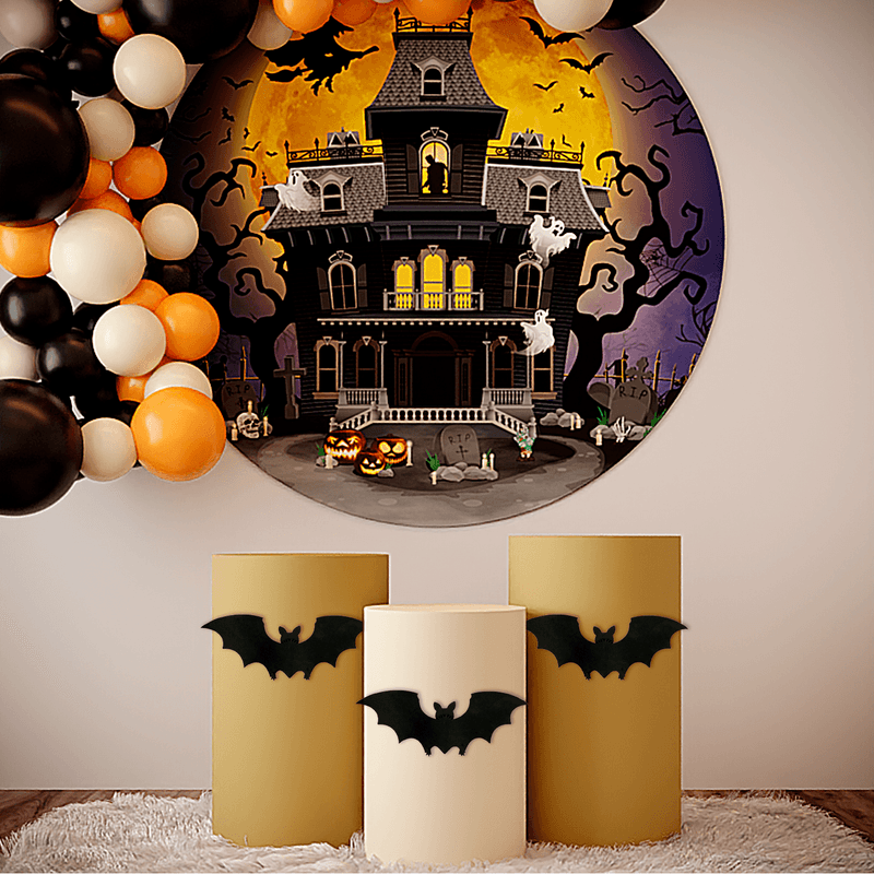 Paineis Relevo para Decoração Halloween Morcegos 3D