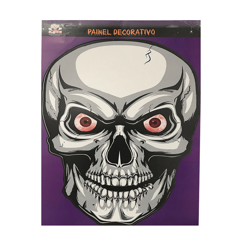 Painel para Decoração de Festa Halloween Crânio