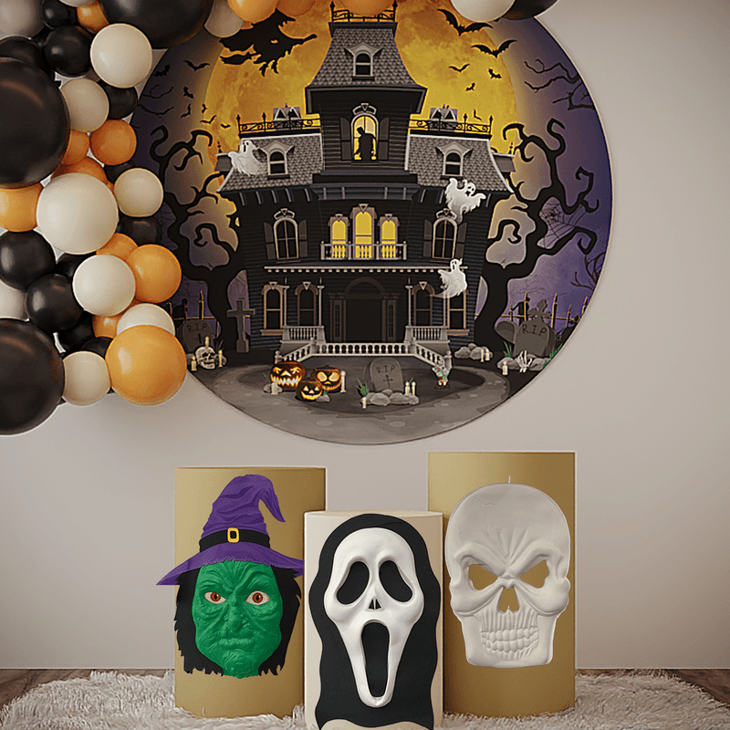 Painel Relevo para Decoração Halloween 3D Caveira Gigante