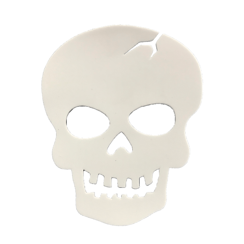 Painel Relevo para Decoração Halloween Cranio Silhueta