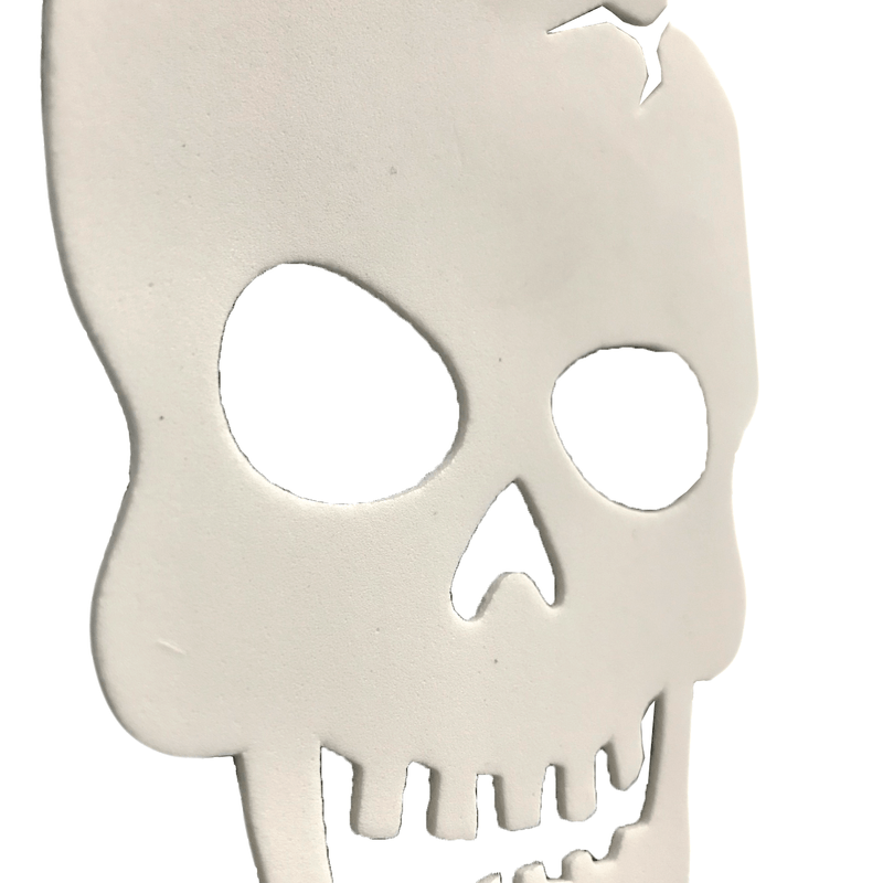 Painel Relevo para Decoração Halloween Cranio Silhueta