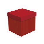 Caixa Cubo Vermelho com Relevo M 15X15X15cm