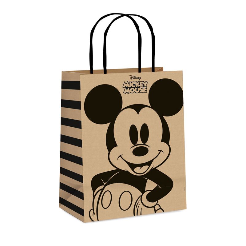 Sacola Papel Mickey Kraft M 26x19,5x9,5 - 1 Un