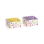 Forminha para Doce Reta Pop It (Fidget Toys) Composê Lilas/Amarelo - 50 Un