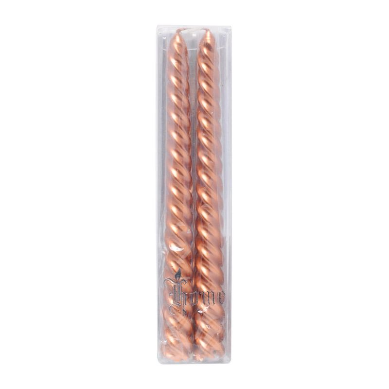 Vela Banquete Espiral Bronze 20cm - 2 Un