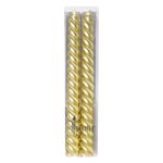 Vela Banquete Espiral Ouro 20cm - 2 Un