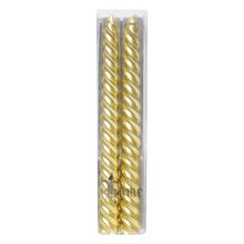 Vela Banquete Espiral Ouro 20cm - 2 Un