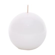 Vela Formato de Bola Branco 8cm