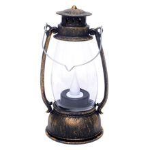 Lanterna Led Decorativa Ouro e Preto
