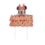Vela Minnie Colorido Glitter Dourado