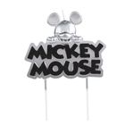 Vela Mickey Mouse Metalizada Prata